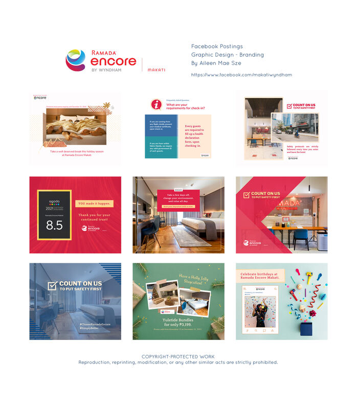 Social media design board for Ramada Encore Makati